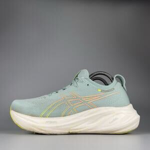 Asics Gel-Nimbus 26 Womens Size 8 Green White Athletic Running Shoes Sneaker GUC